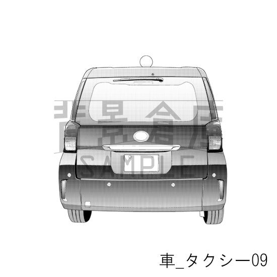 車_タクシー09_トーン