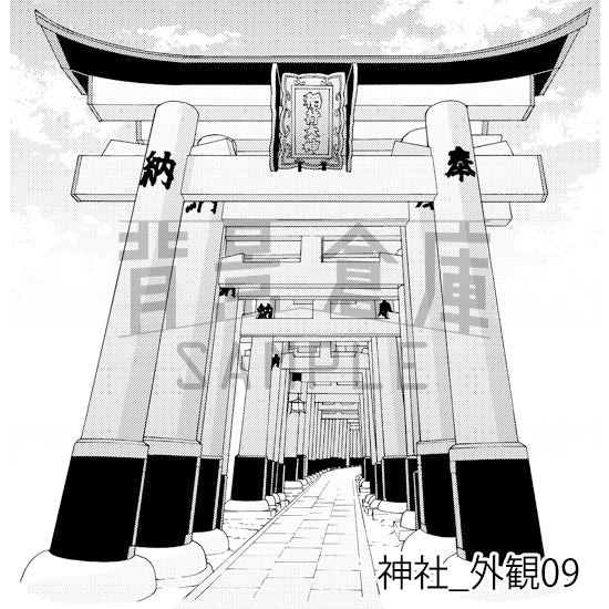 神社_外観09_トーン