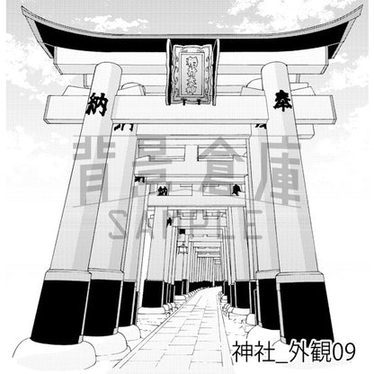 神社_外観09_トーン