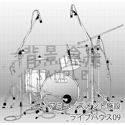 【半額】アミューズメント施設_背景素材集3（ライブハウス）_トーン