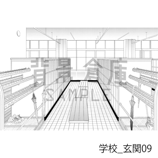 学校_玄関09_トーン