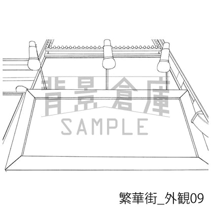 繁華街_外観09_トーン
