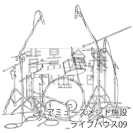 【半額】アミューズメント施設_背景素材集3（ライブハウス）_トーン