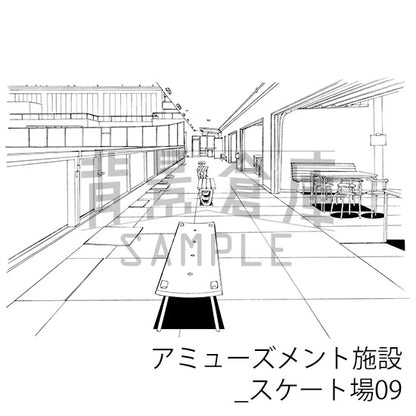アミューズメント施設_スケート場09_トーン
