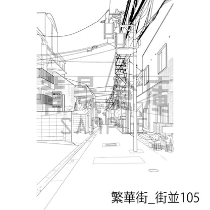 繁華街_街並105_トーン