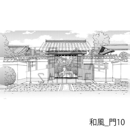 和風_門10_トーン