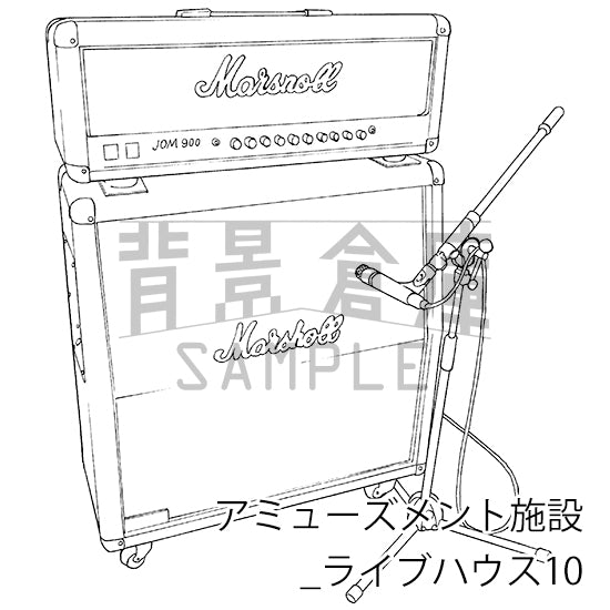 【半額】アミューズメント施設_背景素材集3（ライブハウス）_トーン