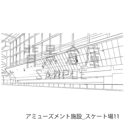 アミューズメント施設_背景素材集2（スケート場）_トーン