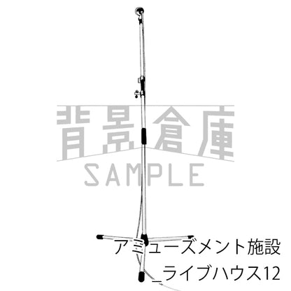 アミューズメント施設_背景素材集4（ライブハウス）_トーン