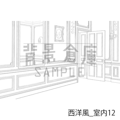 西洋風_背景素材集3（室内）_トーン
