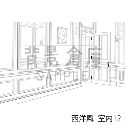 西洋風_背景素材集3（室内）_トーン