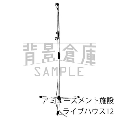 アミューズメント施設_背景素材集4（ライブハウス）_トーン