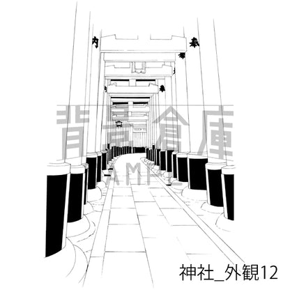 神社_外観12_トーン