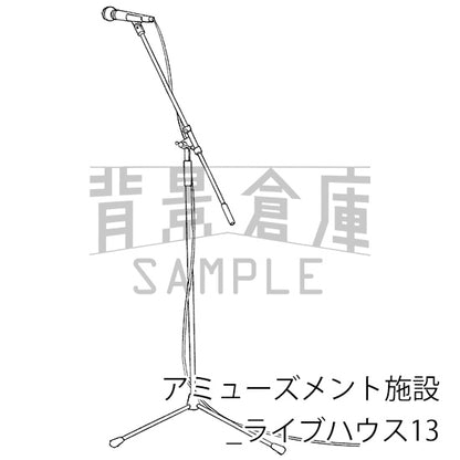 アミューズメント施設_背景素材集4（ライブハウス）_トーン