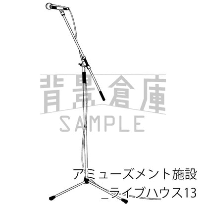 アミューズメント施設_背景素材集4（ライブハウス）_トーン