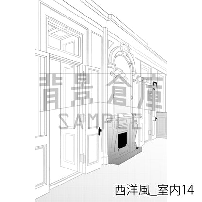 西洋風_室内14_トーン