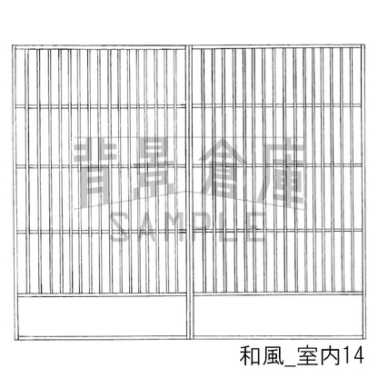 和風_背景素材集7（室内 塀）_トーン