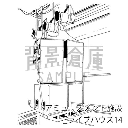 アミューズメント施設_背景素材集4（ライブハウス）_トーン