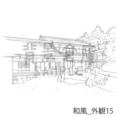 和風_背景素材集9（外観）_トーン