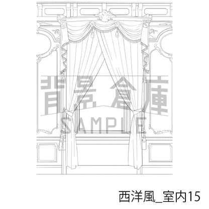 西洋風_背景素材集3（室内）_トーン