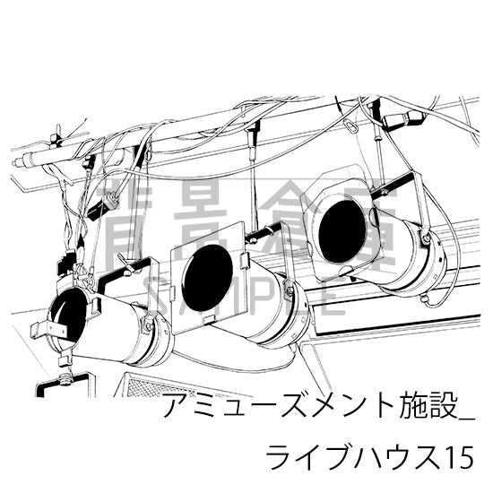 アミューズメント施設_背景素材集4（ライブハウス）_トーン