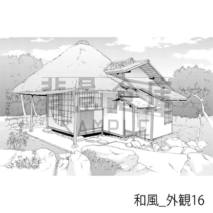 和風_背景素材集9（外観）_トーン