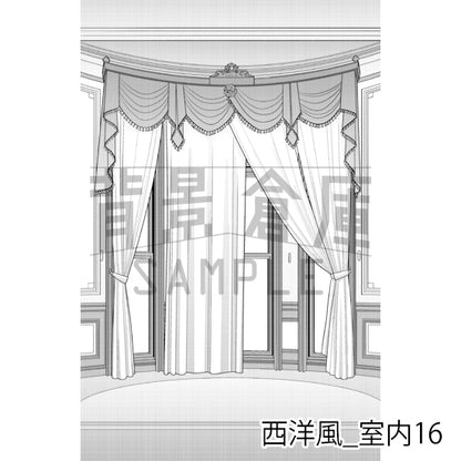 西洋風_背景素材集3（室内）_トーン