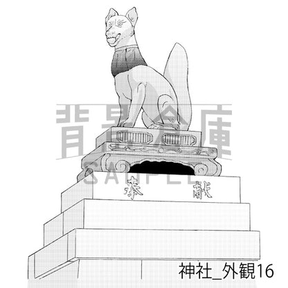 神社_背景素材集2（外観）_トーン