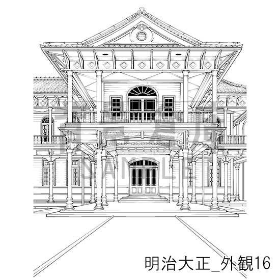 明治大正_背景素材集6（外観）_トーン