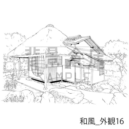 和風_背景素材集9（外観）_トーン