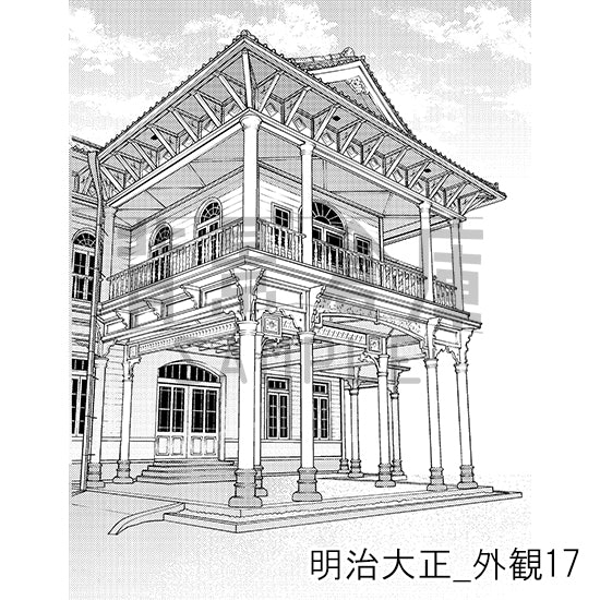 明治大正_背景素材集6（外観）_トーン