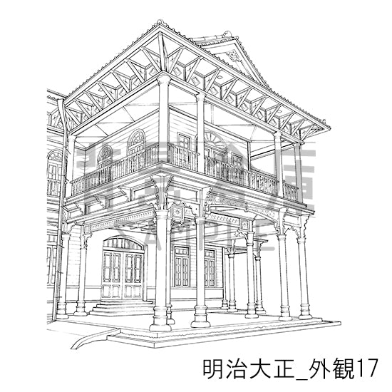 明治大正_背景素材集6（外観）_トーン