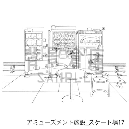 アミューズメント施設_背景素材集2（スケート場）_トーン