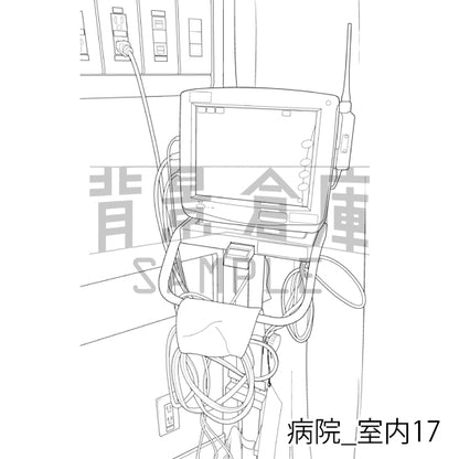病院_背景素材集4（室内）_トーン