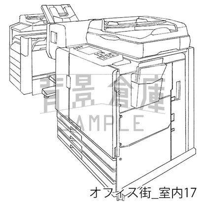オフィス街_背景素材集5（室内）_トーン