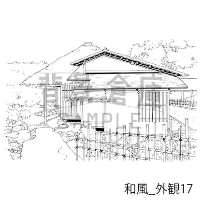 和風_背景素材集9（外観）_トーン