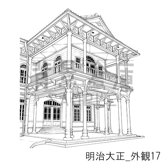 明治大正_背景素材集6（外観）_トーン