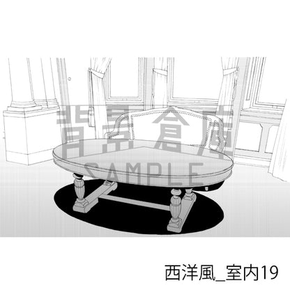 西洋風_室内19_トーン