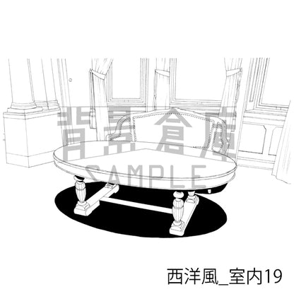 西洋風_背景素材集3（室内）_トーン