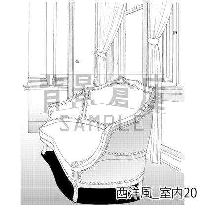 西洋風_背景素材集3（室内）_トーン