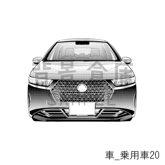 車_背景素材集9（乗用車）_トーン