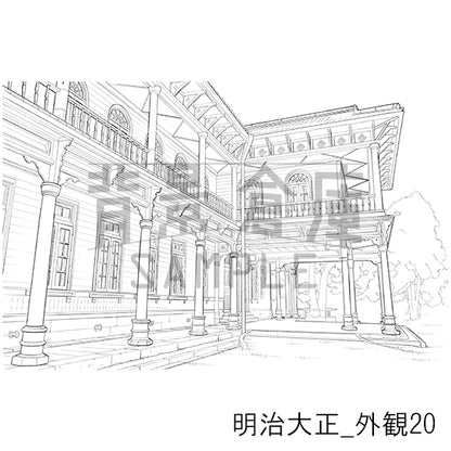 明治大正_背景素材集6（外観）_トーン