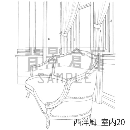 西洋風_室内20_トーン