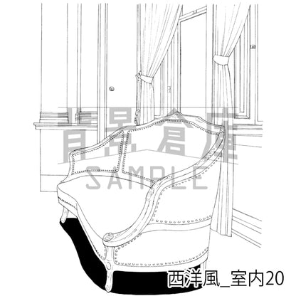 西洋風_背景素材集3（室内）_トーン