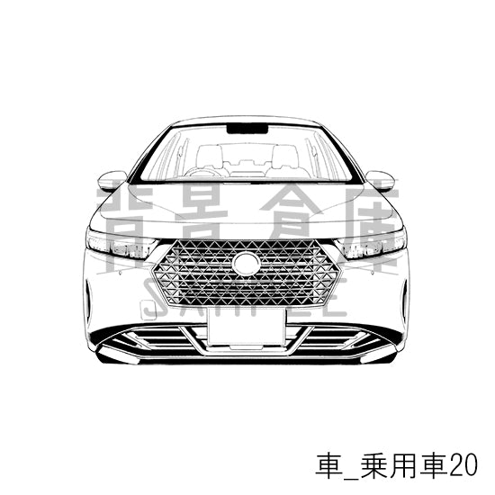 【半額】車_背景素材集9（乗用車）_トーン