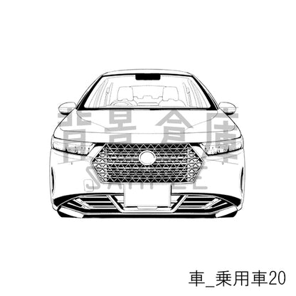 【半額】車_背景素材集9（乗用車）_トーン