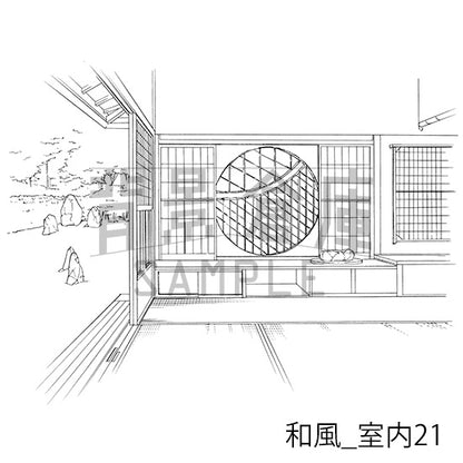 和風_室内21_トーン