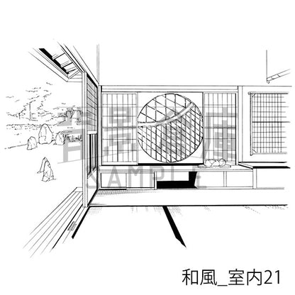 和風_室内21_トーン