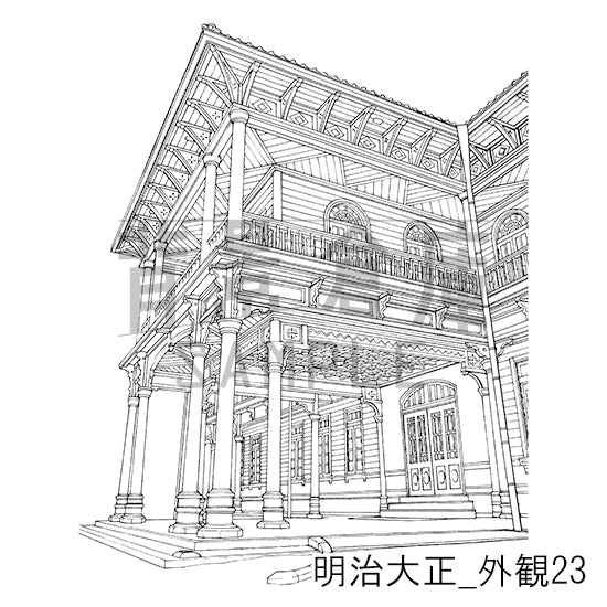 明治大正_背景素材集6（外観）_トーン