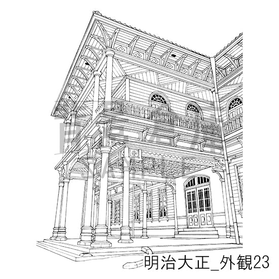 明治大正_背景素材集6（外観）_トーン